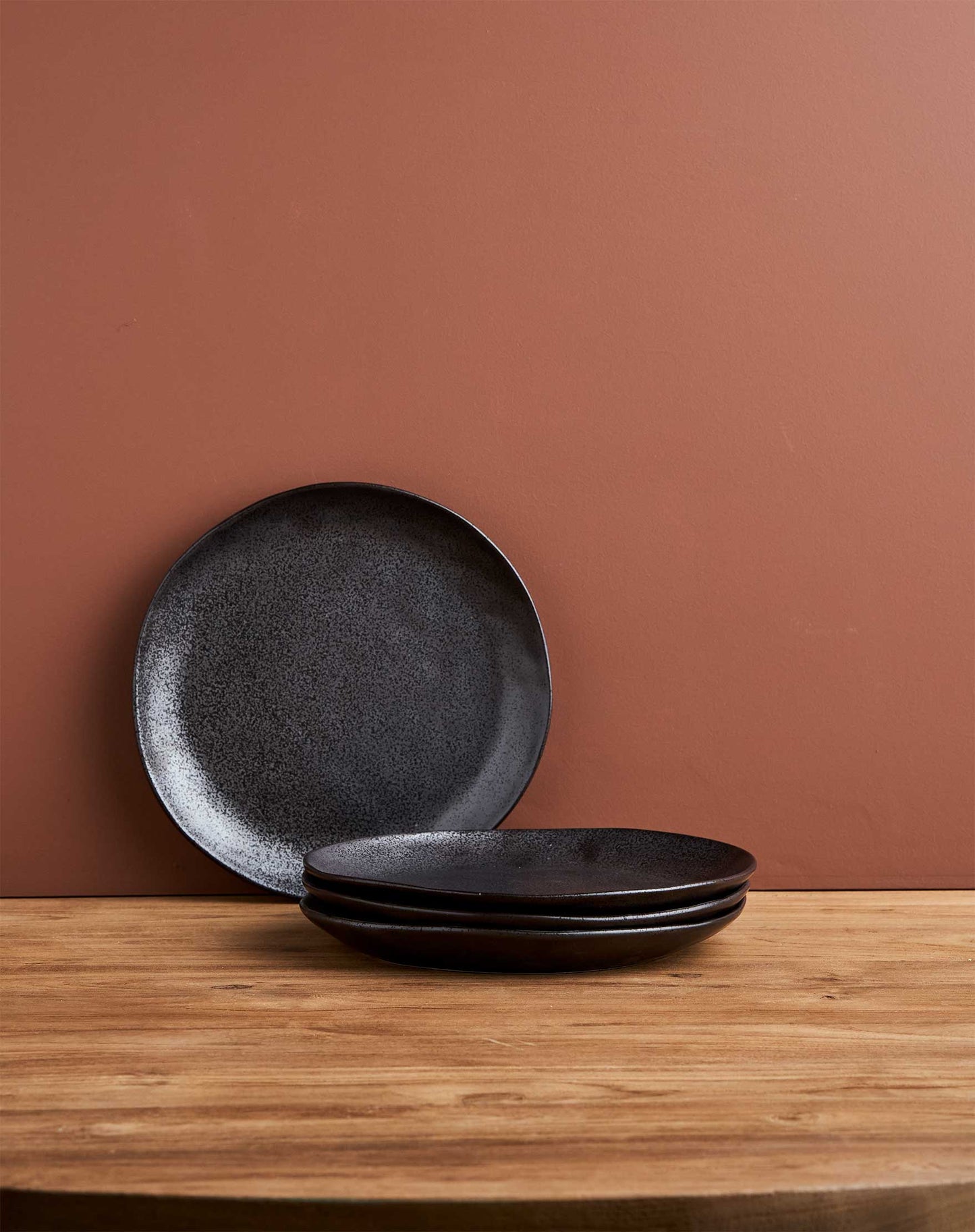12-Piece Earth Dinnerware Set/Black